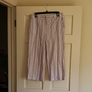 Talbots Petite multicolored neutral crop pants